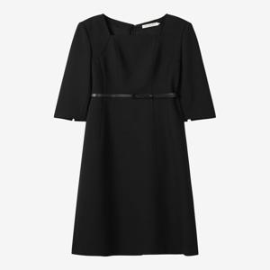 [씨씨콜렉트] 변형 스퀘어 넥크 절개 원피스_C263MSE001_ (2color) C263MSE001