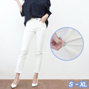 텐션좋은 스판 일자 화이트 팬츠 / 스판 화이트 일자바지 / S-XL / 1818