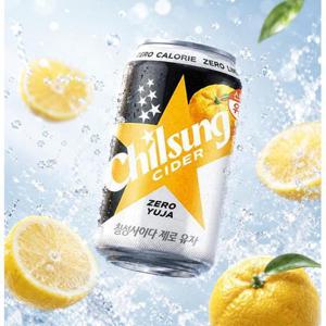 롯데칠성음료 칠성사이다 제로 유자 355ml 12개