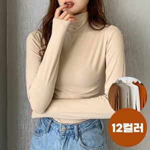여성 FW 캐주얼 스판 목폴라 긴팔티셔츠 터틀넥티 12종택1 F23T-403W