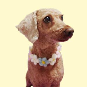 애완용품 강아지 고양이 반려동물 목걸이 용품 꽃 M