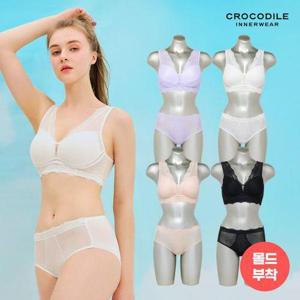[크로커다일 이너웨어]라이크라 파워넷  브라+팬티 8종세트 CD082_00