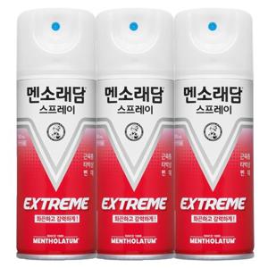 멘소래담 스프레이 익스트림 180mlx3개 / 핫파스 뿌리는 파스 스프레이 파스