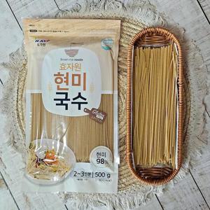 [효자원식품] 효자원 현미국수 500g 5봉 국내산 현미 잔치 비빔 열무국수