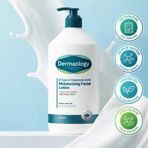 [병풀잎수 20%] 더마올로지 8중 히알루론산 대용량 페이셜 수분 로션 1L 주름개선 미백 기능성 여자 여성