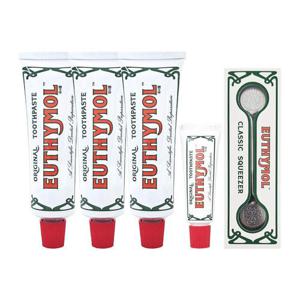 [유시몰][ EUTHYMOL ] 유시몰 오리지널 핑크 치약 대용량 120g 3개+20g+스퀴저