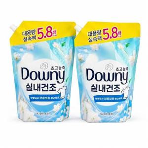 DOWNY 엑스퍼트 실내건조 프레시 클린 섬유유연제 리필 4.1L 2개