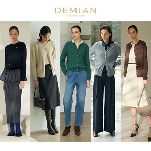 [데미안(DEMIAN)] 26FW 울 블렌딩 르 누벨 클래식 가디건 3종