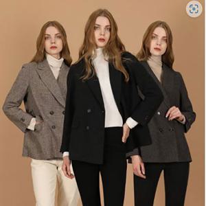 [H2. 모데나] ★최초가 79000★ 울 블렌디드 클래식 체크 자켓