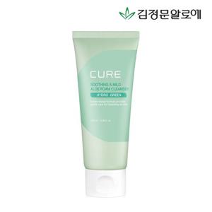 [김정문알로에] 큐어 수딩 앤 마일드 알로에 폼 클렌저 100ml 1개