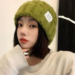 [옷자락]여성 겨울 짜임니트 벙거지 모자