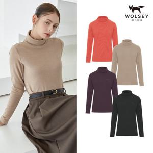 [최저가][WOLSEY] 25FW 울시 여성 DEUX TEX 하이넥 양면기모 티셔츠4종