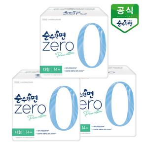 순수한면 생리대 제로 대형14P x 3팩