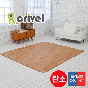 크리벨 전기매트 거실 전기장판 온돌 나뭇결 자연마루 초대형 분리난방(230x183cm)