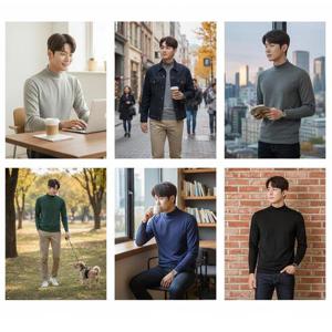 [얼리시즌 메가세일] 봄 남성 하프넥 티셔츠 11종택1 (홈쇼핑 판매)