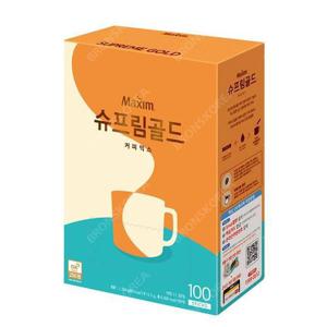 동서 맥심 슈프림골드 100T 일회용 믹스 커피 스틱 이지컷