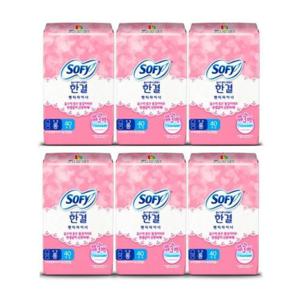 쏘피 바디피트 한결 팬티라이너 롱 무향 40p x 6개