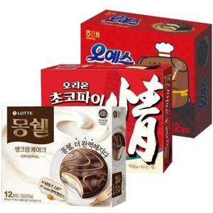 [동서식품]인기과자3종 초코파이 468g+오예스 360g+몽쉘408g