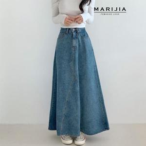 [마리지아][MARIJIA] 스카이 맥시 롱 스커트_MDEB25005
