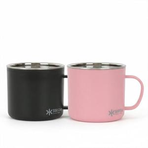 퀸센스 수 304 머그컵 300ml 1+1 (블랙,핑크)