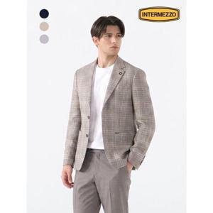 [인터메조]린넨 블랜디드 멀티 체크 자켓 3종택1 IMGSBZ009F