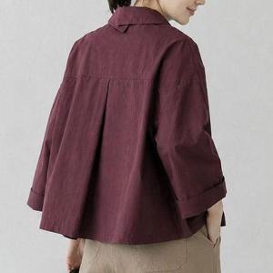 A라인 가을 셔츠 자켓 하프기장 재킷 루즈핏 40대여성의류