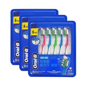 오랄비 크로스액션 프로엑스퍼트 플라그가드 깊은세정력 칫솔 5입 x3