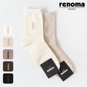 [레노마] 여성 베이직 무지 중목 양말 RM2607 3족 세트