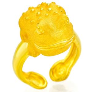 순금 돌반지 백일 반지 3.75g  부귀영화 두꺼비 모양 아기반지 24k 99.9%  [피주얼리]