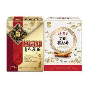 [녹차원] 고려인삼차 50포+고려홍삼차 50포