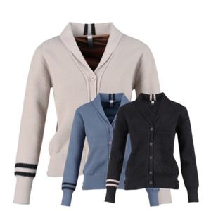 여성 겨울 골프웨어 골프 카라 방풍 데일리 니트 가디건 L122046