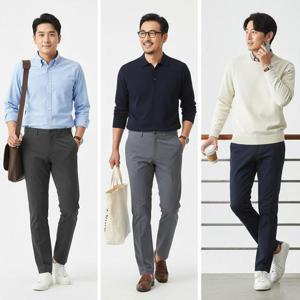 남성 나일론 소재 봄 스판골프바지 3종택1
