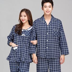 이라인 국산 윈저 긴팔잠옷 상하의 세트 [파자마/커플잠옷]