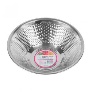 대야 30cm 스텐 원형 쌀바가지 주방 조리 세척 용기 세트 WFN65ZR