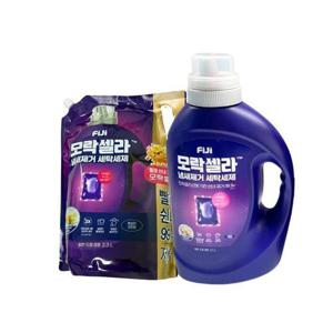 피지 모락셀라 액체세제 코튼향 용기 2.1L + 리필 2.3L
