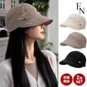 엔비 [1+1] 클래식 헌팅캡 여성 와이드챙 주름 벙거지 햇빛가림 데일리 모자