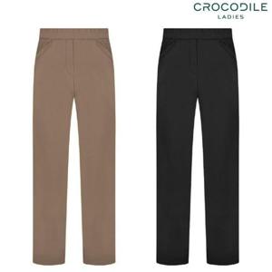 [크로커다일레이디]크로커다일레이디 (CLEWPT001) 융본딩 기모 일자핏 팬츠_GN