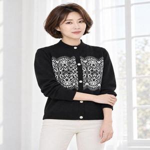 [올리비아하슬러]레이스 레이어드 디자인 니트 티 OHDWSW207