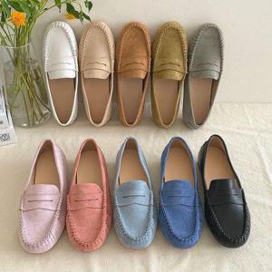 [곰블리]() 발편한 세이틴 스웨이드 여성 드라이빙 로퍼 3cm