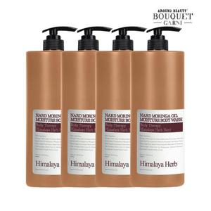 히말라야 허브 나드 모링가 오일 모이스처 바디워시 1500ml x4개