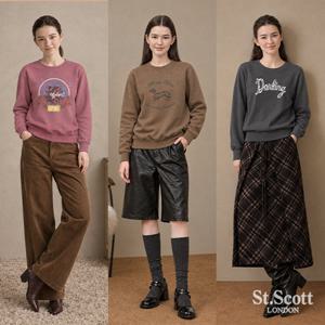 [St.Scott] 세인트 26FW  피그먼트 아트웍 스웨트 셔츠 3종 (여)