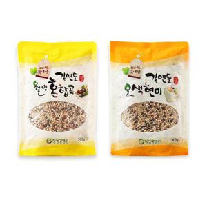 [김연도혼합곡] 웰빙혼합곡[10곡] 300g x 15봉 + 오색현미 300g x 15봉