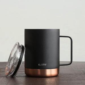 [룽스_65]캠핑 사무실 뚜껑 스텐 머그컵 360ml