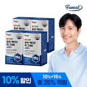 퍼니트 파워 액티브 마그네슘 400 4박스 4개월 젖산마그네슘 포함 총 4종 마그네슘