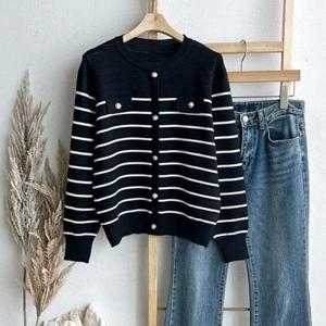 [다잇템][다잇템] 여자 FW 컨템포러리 단추 골드포인트 주머니 탱크 라운드 가디건_18308908_588872