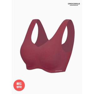 [크로커다일 이너웨어]라이크라 쉘론 데일리 몰드부착 V넥 브라 1종 CDWBR5O08T
