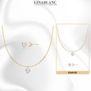[리나블랑] 14K 스텔라 목걸이 + 귀걸이 2종 세트