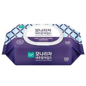 [모나리자] [모나리자] 모나리자 내추럴 마일드 물티슈 캡 120매10입