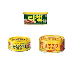 [동원]참치 85g 라이트스탠다드 10캔 + 고추 5캔 +리챔 200g x 3개