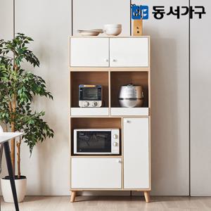 [시크릿특가] 동서가구 포이츠 800 렌지대+상부장 세트 키큰 주방수납장 DF644311